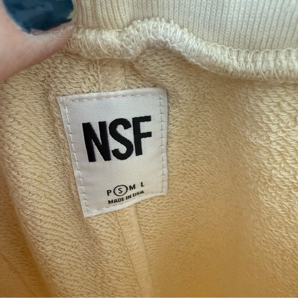 New NSF Ozzie Porkchop Pocket Sweatpants Jogger Pants French Vanilla NWT Small - Picture 8 of 12